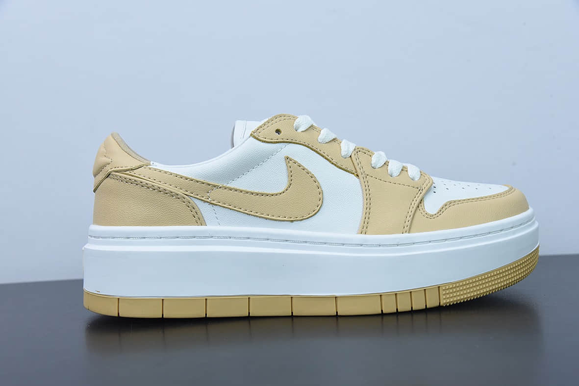 乔丹Air Jordan 1 Elevate Low SE Wolf Grey AJ1厚底白杏配色复古篮球鞋纯原版本 货号:DH7004-102