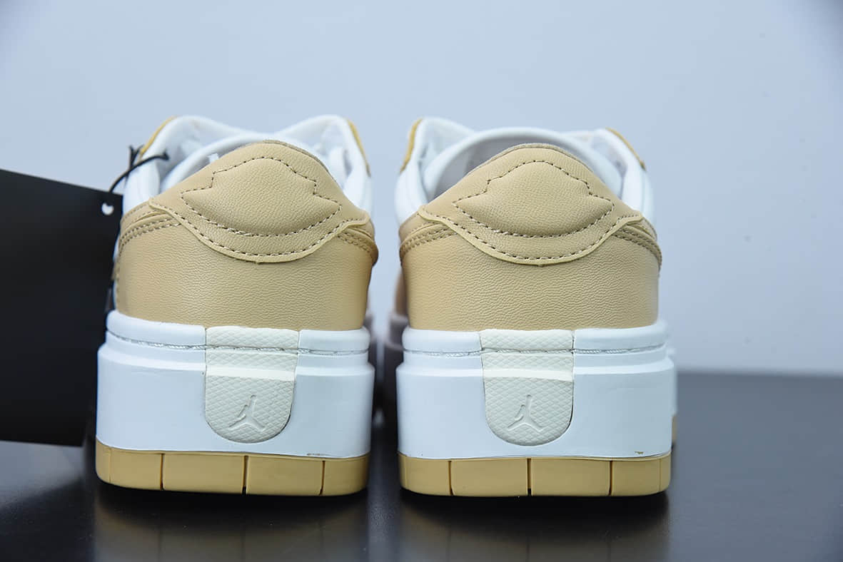 乔丹Air Jordan 1 Elevate Low SE Wolf Grey AJ1厚底白杏配色复古篮球鞋纯原版本 货号:DH7004-102