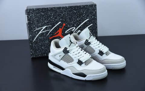 乔丹Air Jordan 4 Military Black AJ4 乔4灰黑拼接中帮篮球鞋纯原版本 货号:DH6927-111