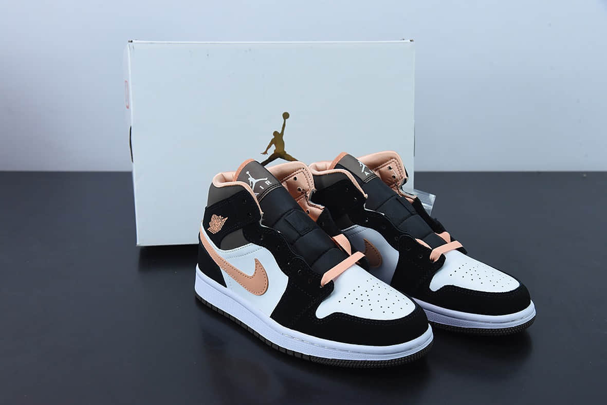 乔丹Air Jordan AJ1 Mid “Apricot Agate” 蜜桃摩卡中帮篮球鞋纯原版本 货号:DH0210-100