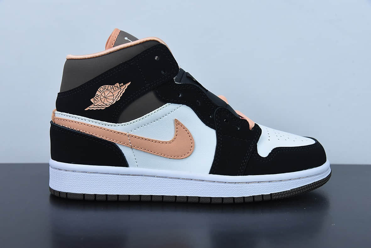 乔丹Air Jordan AJ1 Mid “Apricot Agate” 蜜桃摩卡中帮篮球鞋纯原版本 货号:DH0210-100