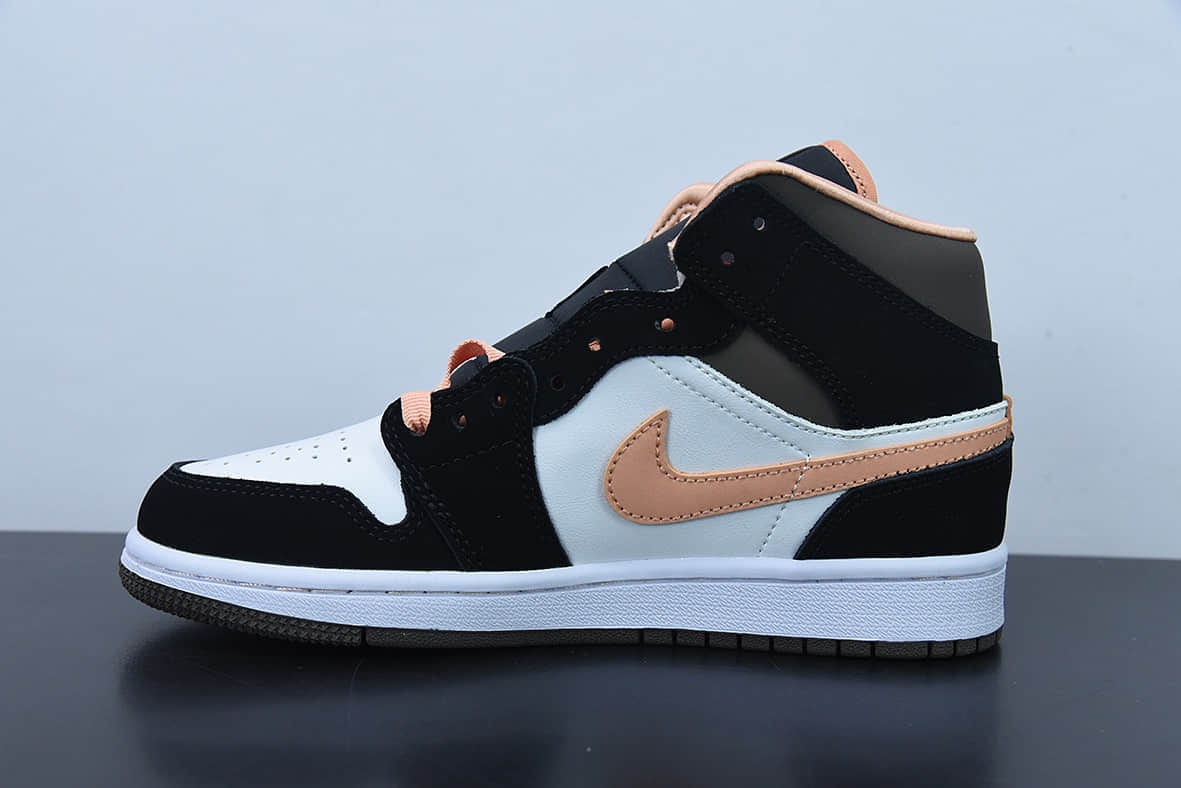 乔丹Air Jordan AJ1 Mid “Apricot Agate” 蜜桃摩卡中帮篮球鞋纯原版本 货号:DH0210-100