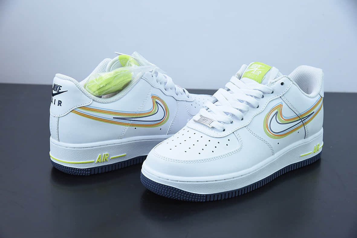 耐克Nike Air Force 1 '07 Low “多彩叠勾”空军一号低帮休闲板鞋纯原版本 货号:BS8871-901