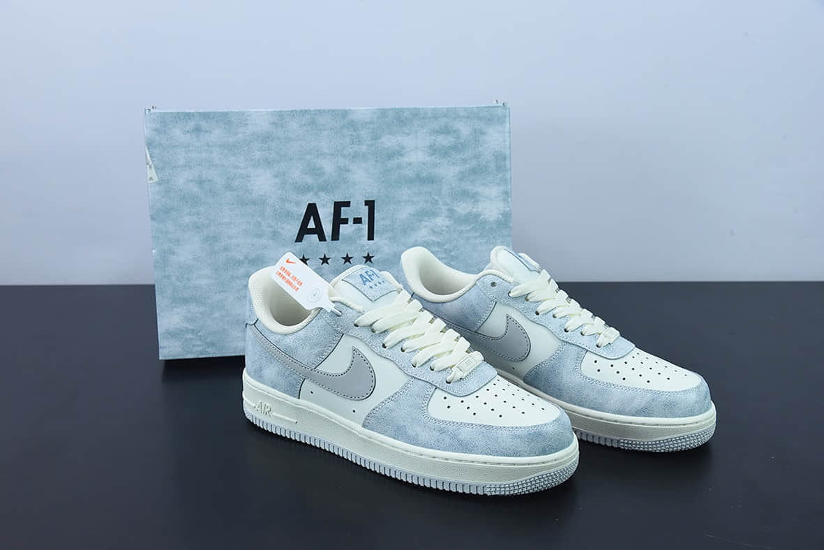 耐克Nike Air Force 1 Low ’07 岩石蓝配色空军一号低帮休闲板鞋纯原版本 货号:CL5568-663