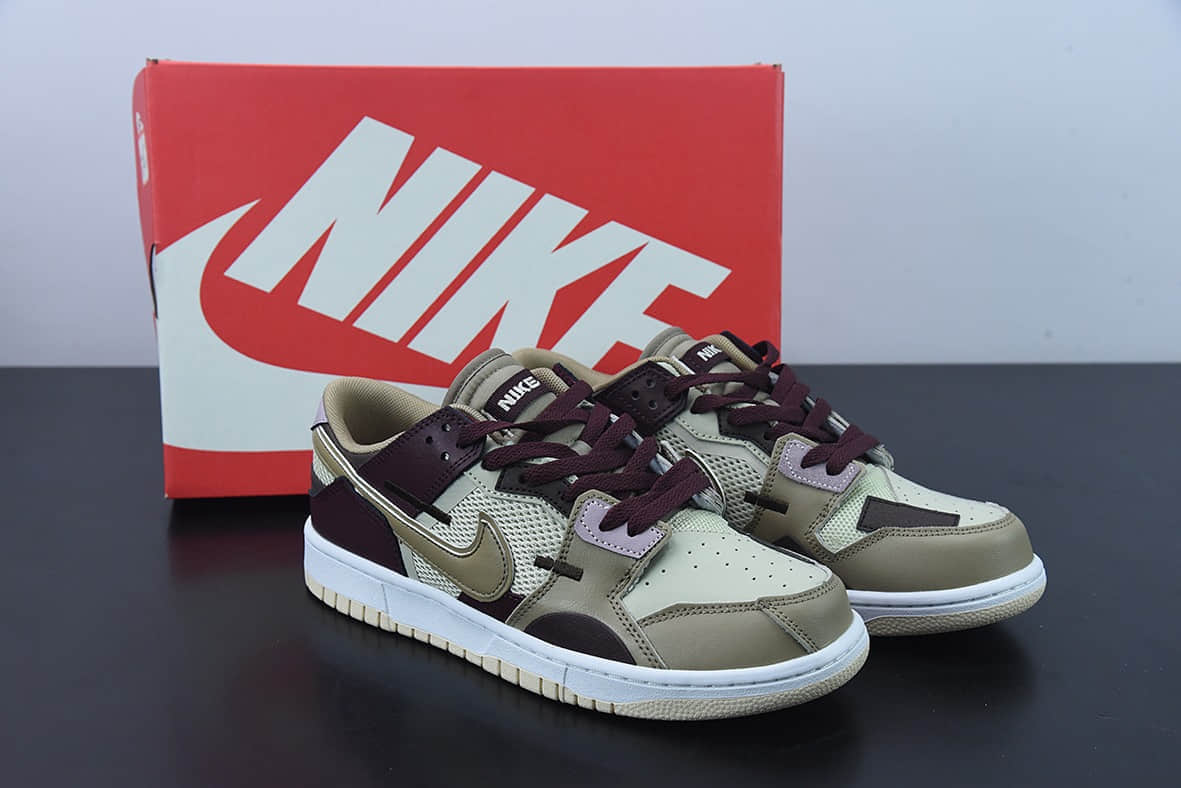 耐克Nike Dunk Scrap 米棕拼接低帮休闲板鞋纯原版本 货号:DH7450-100