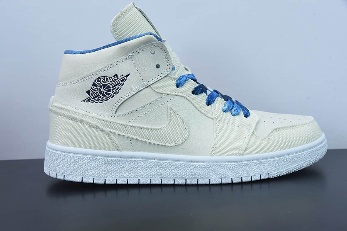乔丹Air Jordan 1 Mid SE AJ1 米白色中帮复古篮球鞋纯原版本 货号:DM9126-104