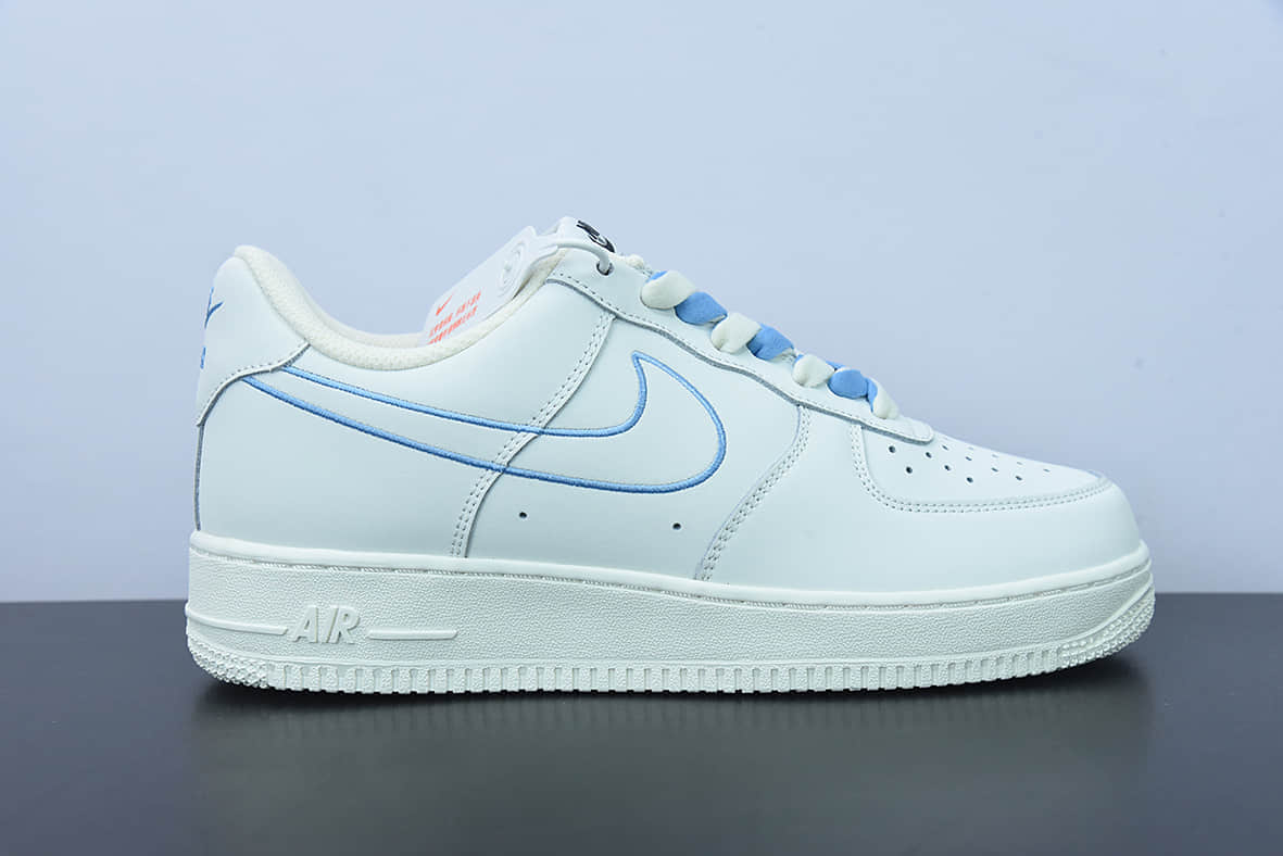 耐克 Nike Air Force 1'07 Low 蓝色电绣勾空军一号低帮休闲板鞋纯原版本 货号:CL6326-118