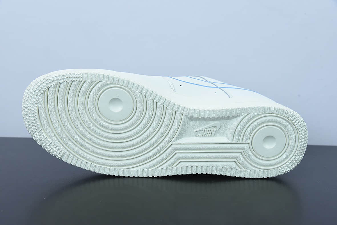 耐克 Nike Air Force 1'07 Low 蓝色电绣勾空军一号低帮休闲板鞋纯原版本 货号:CL6326-118