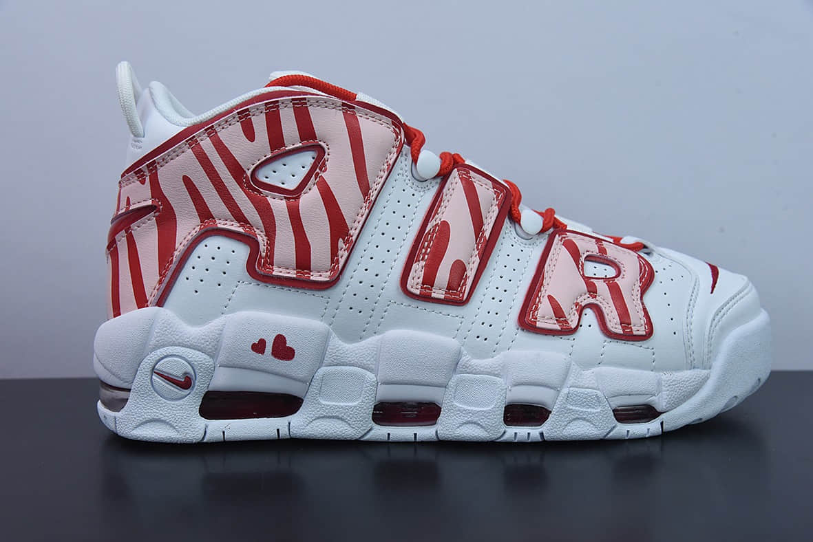 耐克Nike Air More Uptempo情人节限定皮蓬初代系列经典高街百搭休闲运动篮球鞋纯原版本 货号:921948-102
