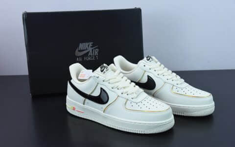 耐克Nike Air Force 1 Low 金边炫彩空军一号低帮休闲板鞋纯原版本 货号:ZX9856-599