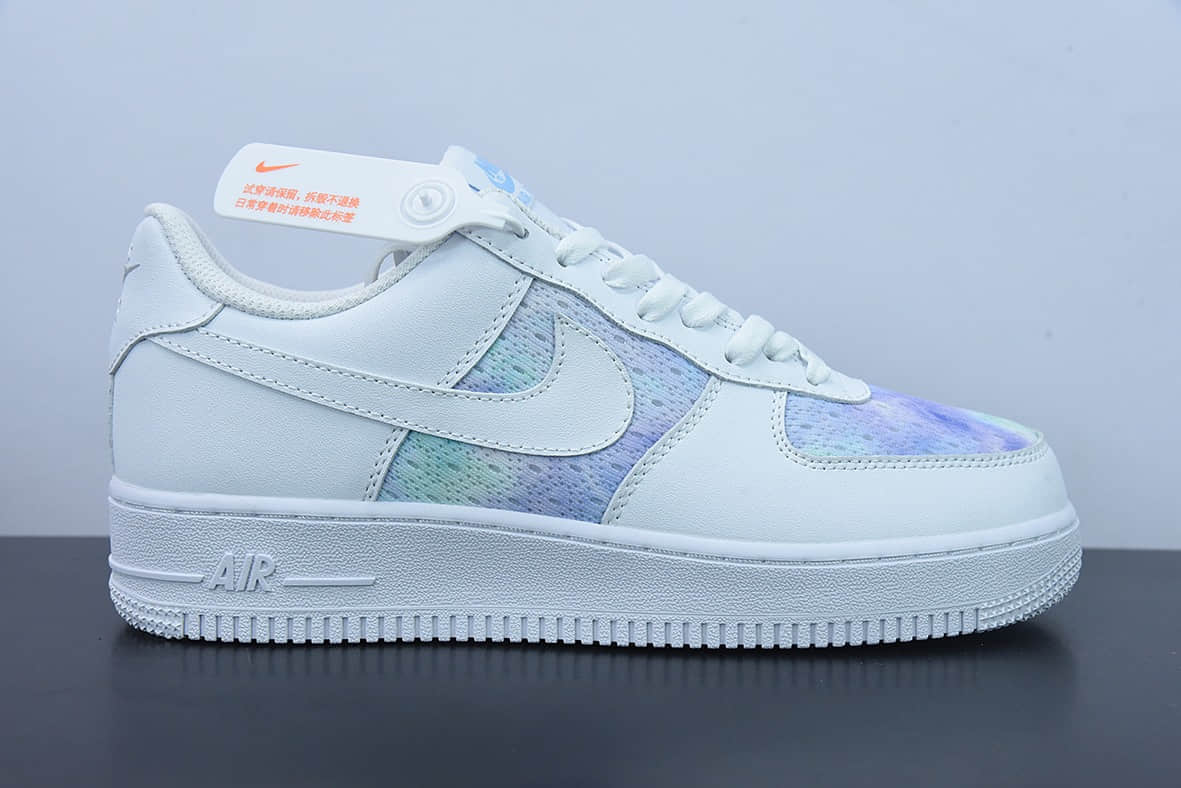 耐克Nike Air Force 1 AF1白紫扎染薰衣草紫渐变空军一号低帮休闲板鞋纯原版本 货号:CH3512-003