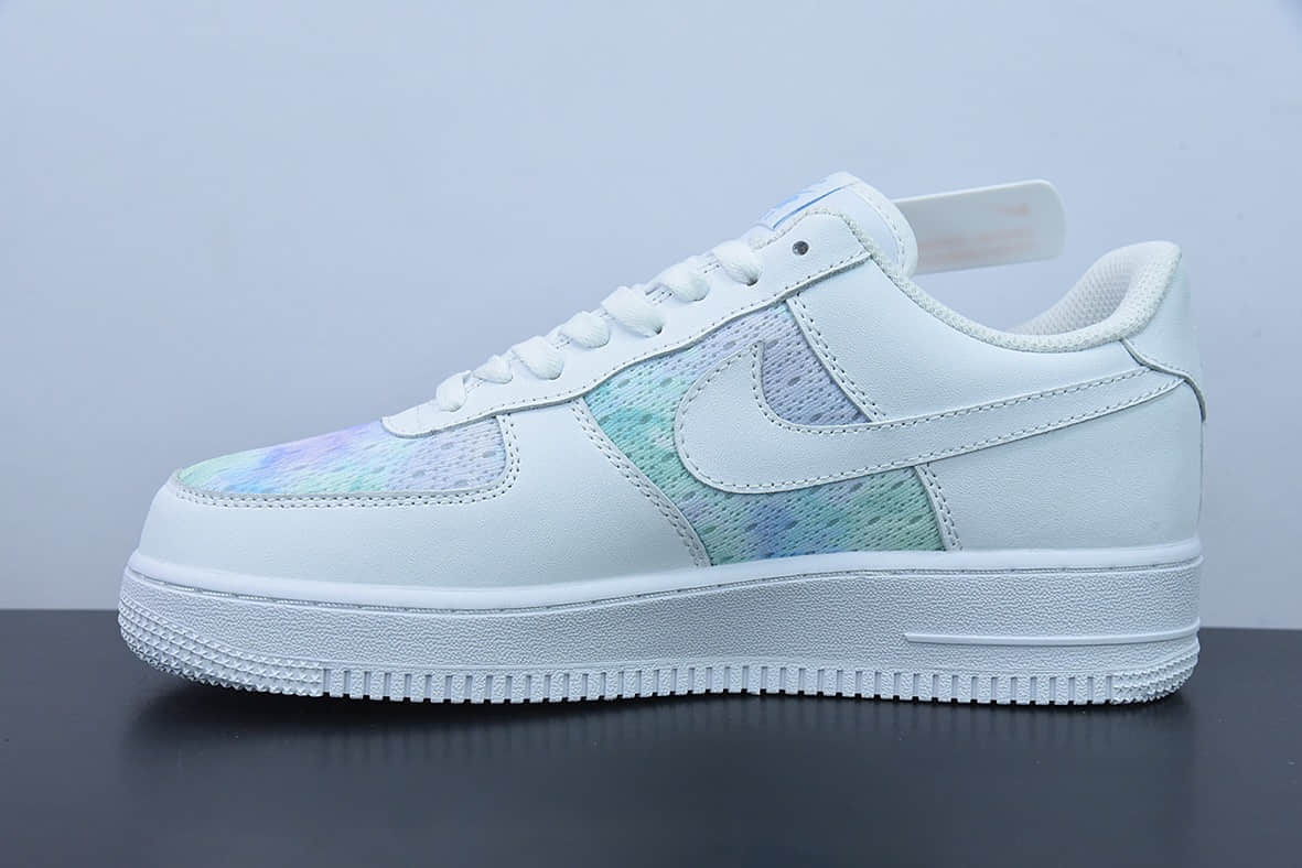 耐克Nike Air Force 1 AF1白紫扎染薰衣草紫渐变空军一号低帮休闲板鞋纯原版本 货号:CH3512-003