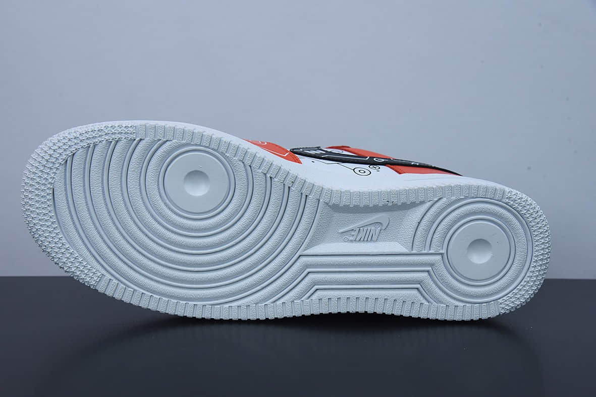 耐克Nike Air Force 1 Low’07 白红黑电玩主题空军一号低帮休闲板鞋纯原版本 货号：CW2288-112