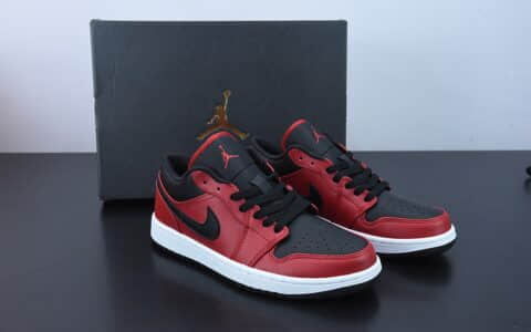 乔丹Air Jordan 1 Low GS AJ1乔丹一代新黑红低帮经典复古文化休闲运动篮球鞋纯原版本 货号:553558-605