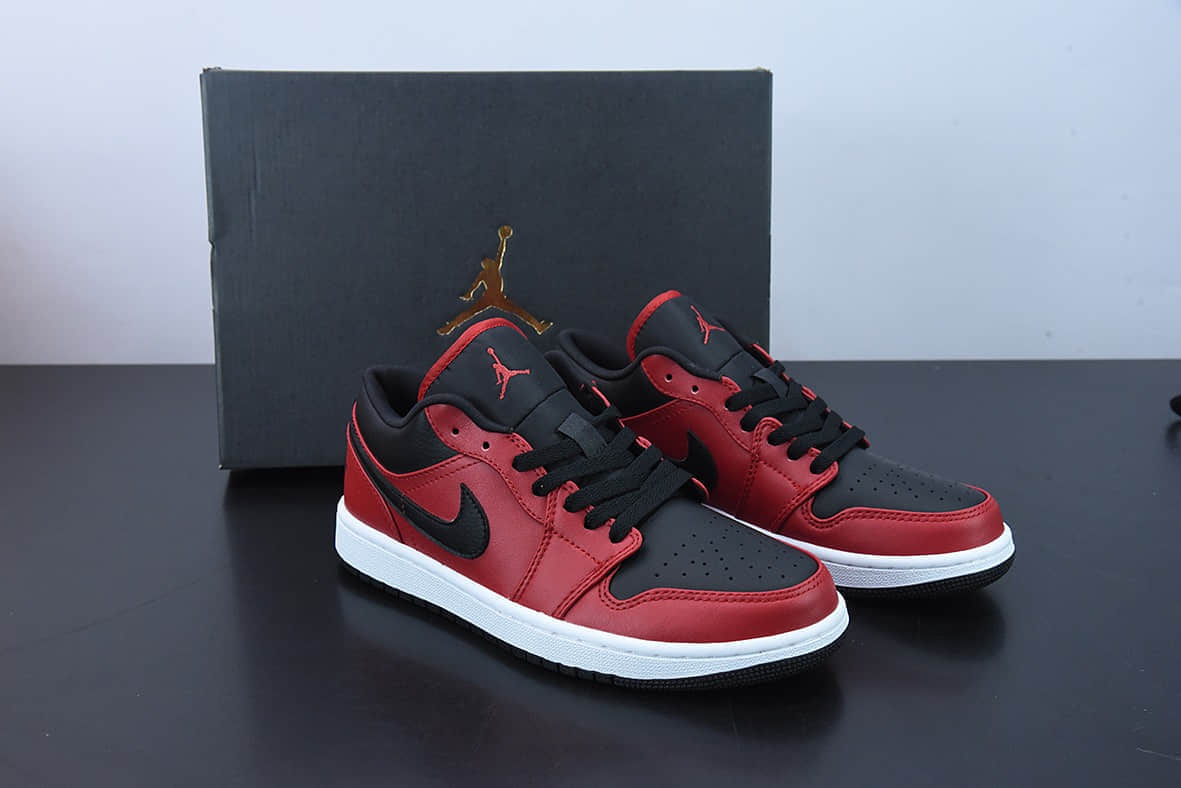 乔丹Air Jordan 1 Low GS AJ1乔丹一代新黑红低帮经典复古文化休闲运动篮球鞋纯原版本 货号:553558-605