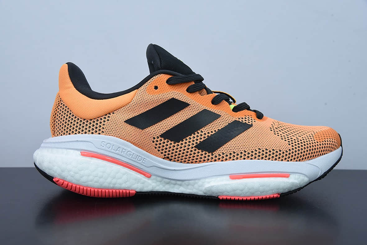 阿迪达斯Adidas Solar Glide 5 橙黄爆米花大底复古跑鞋纯原版本 货号: GX5470
