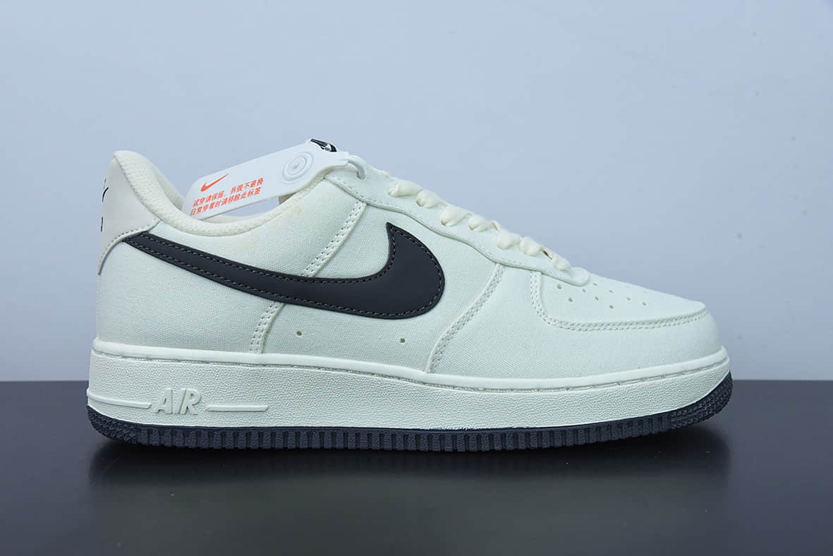 耐克NIke Air Force 1 '07 米深灰3M反光版空军一号低帮休闲板鞋纯原版本 货号:DG2296-007