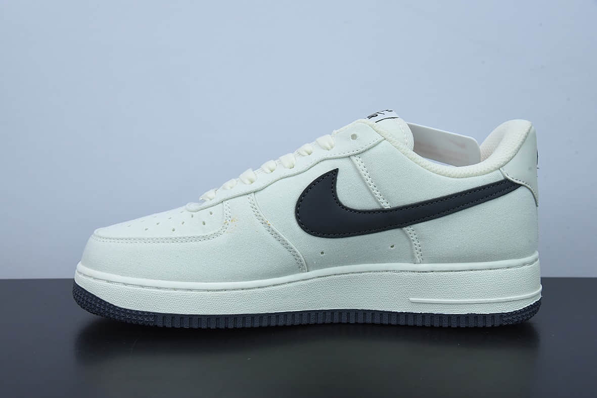 耐克NIke Air Force 1 '07 米深灰3M反光版空军一号低帮休闲板鞋纯原版本 货号:DG2296-007
