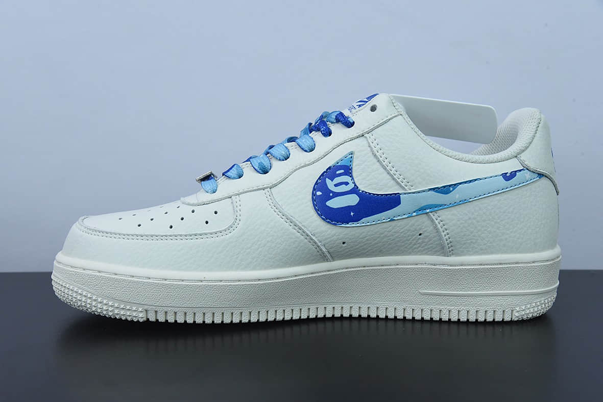耐克Nike Air Force 1 浅深蓝白空军一号低帮休闲运动板鞋纯原版本货号:AA1356-116