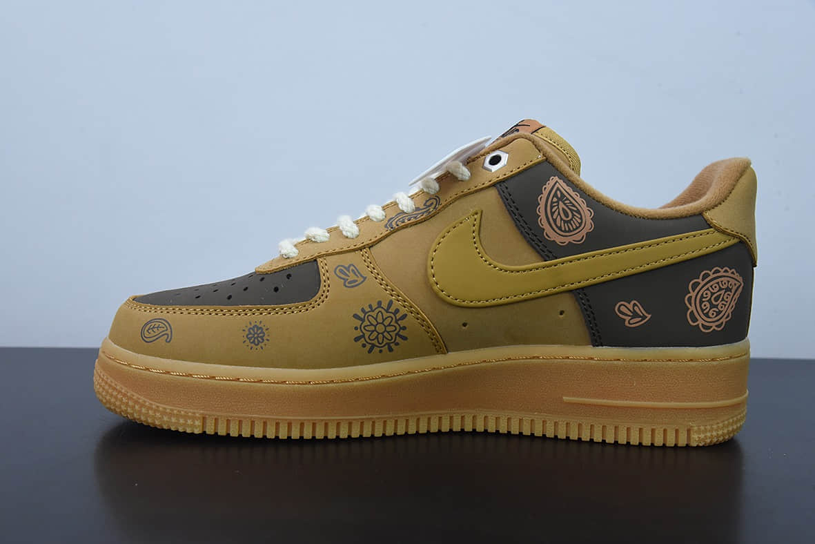 耐克Nike Air Force 1 小麦腰果花空军一号低帮休闲运动板鞋纯原版本 货号:CJ9179-200