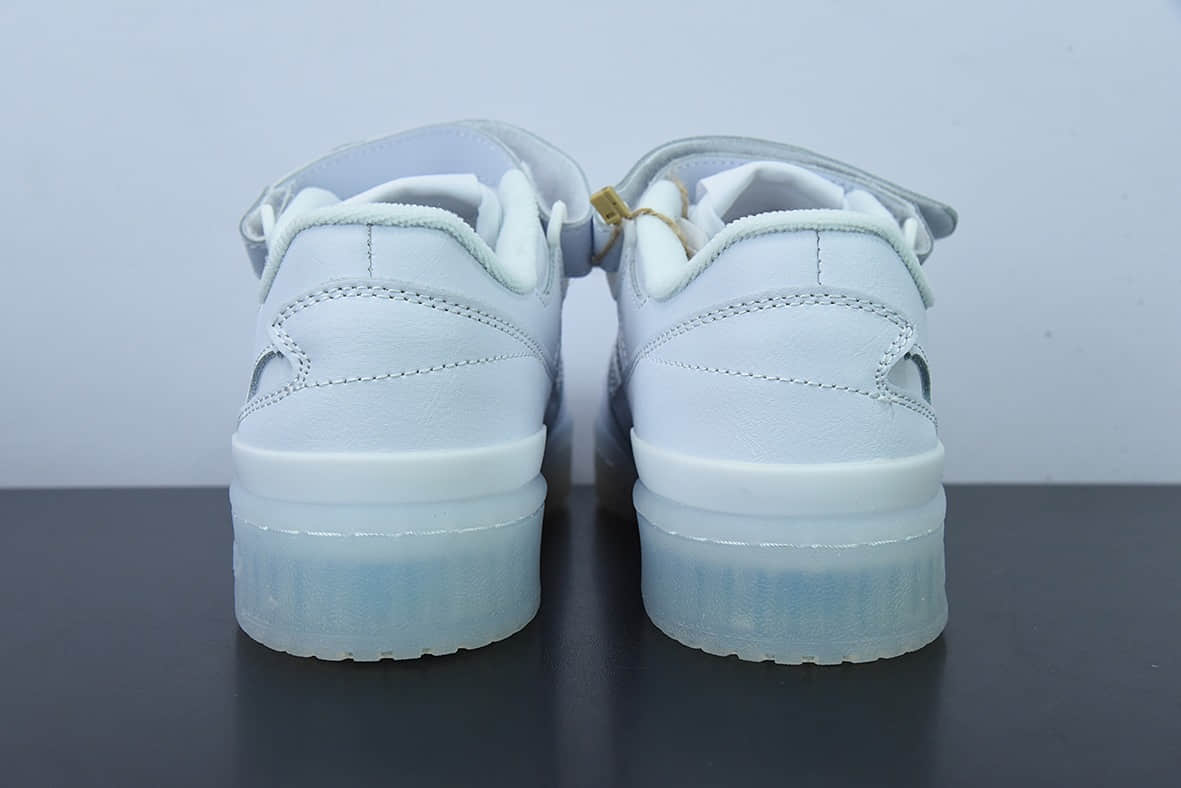 阿迪达斯Adidas Originals Forum 84 Low 罗马系列白彩虹渐变水晶果冻底魔术贴低帮复古系带百搭休闲运动板鞋纯原版本 货号:GX2722