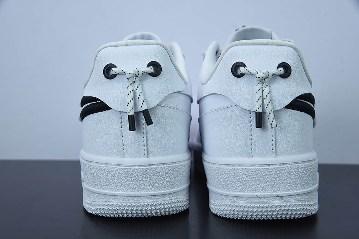 耐克Nike Air Force 1 Low 白黑抽绳空军一号低帮运动休闲板鞋纯原版本 货号：DH4408-103