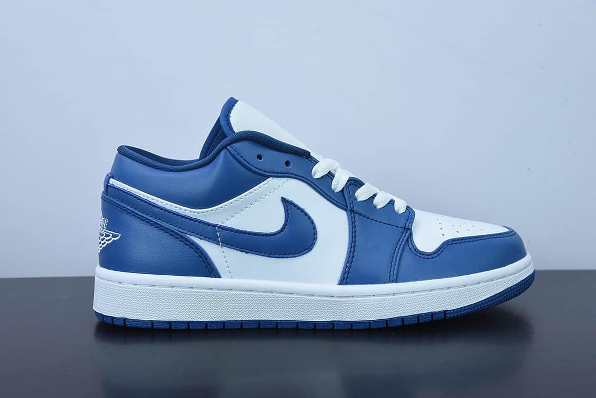 乔丹Air Jordan 1 LowMarina BlueAJ1白蓝复古篮球鞋纯原版本 货号:DC0774-114