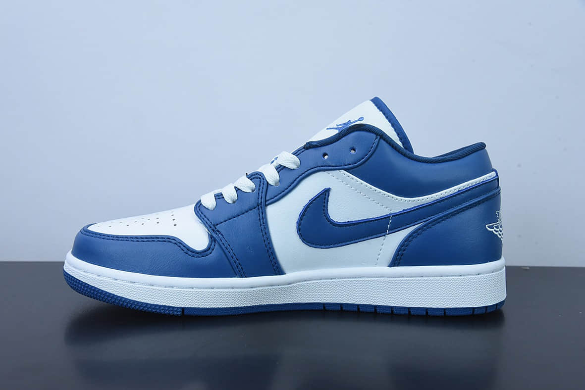 乔丹Air Jordan 1 LowMarina BlueAJ1白蓝复古篮球鞋纯原版本 货号:DC0774-114