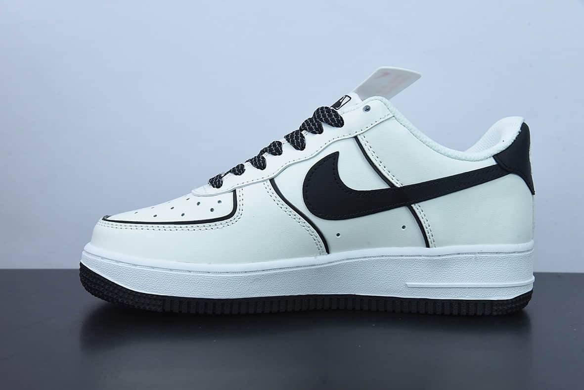 耐克Nike Air Force 1 x NY Yankee美国榄球洋基队米白黑边NY印花空军一号低帮休闲板鞋纯原版本 货号:BS8806-511