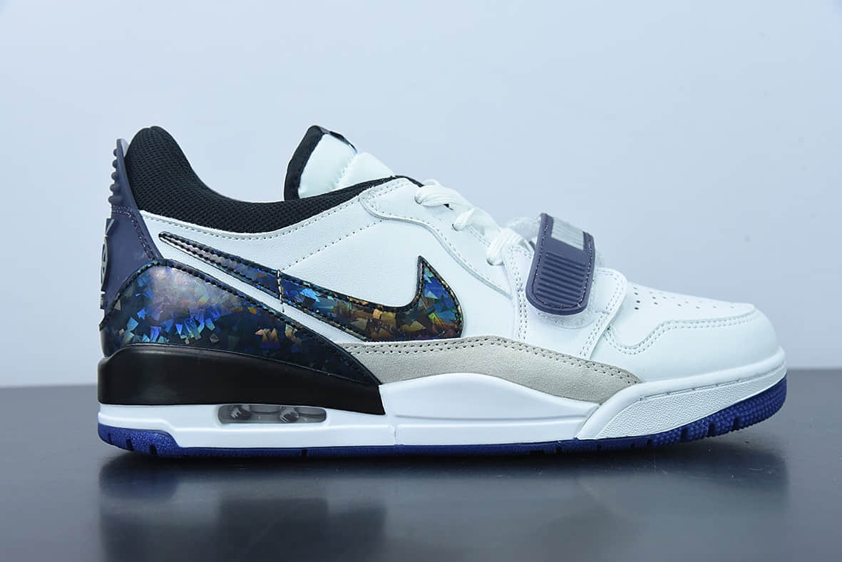 乔丹 Air Jordan Legacy AJ312 Low 炫彩全息头层魔术贴三合一板鞋纯原版本 货号:DV1719-100