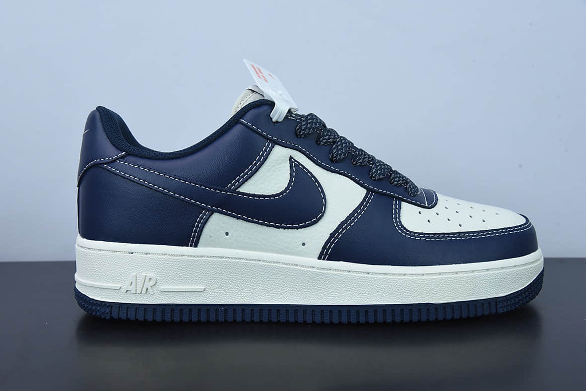 耐克Nike Air Force 1'07 Low 米深蓝马克线满天星配色空军一号低帮休闲板鞋纯原版本 货号:SG6928-698