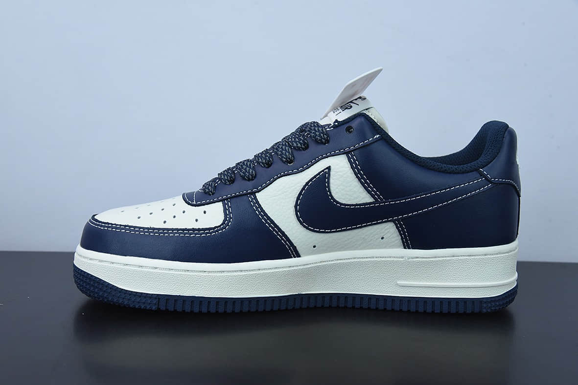 耐克Nike Air Force 1'07 Low 米深蓝马克线满天星配色空军一号低帮休闲板鞋纯原版本 货号:SG6928-698