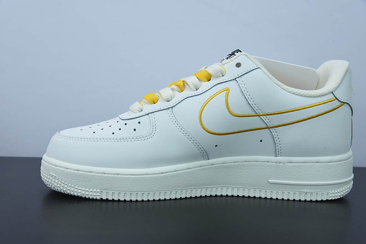 耐克Nike Air Force 1'07 Low 米黄电绣勾空军一号低帮休闲板鞋纯原版本 货号:CL6326-168