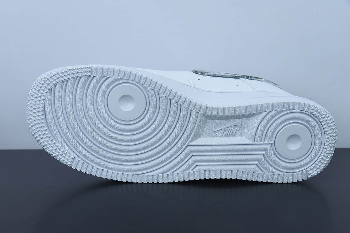 耐克Nike Air Force 1 LV8(GS)白银满天星果冻勾空军一号低帮休闲板鞋纯原版本 货号:DC9651-100