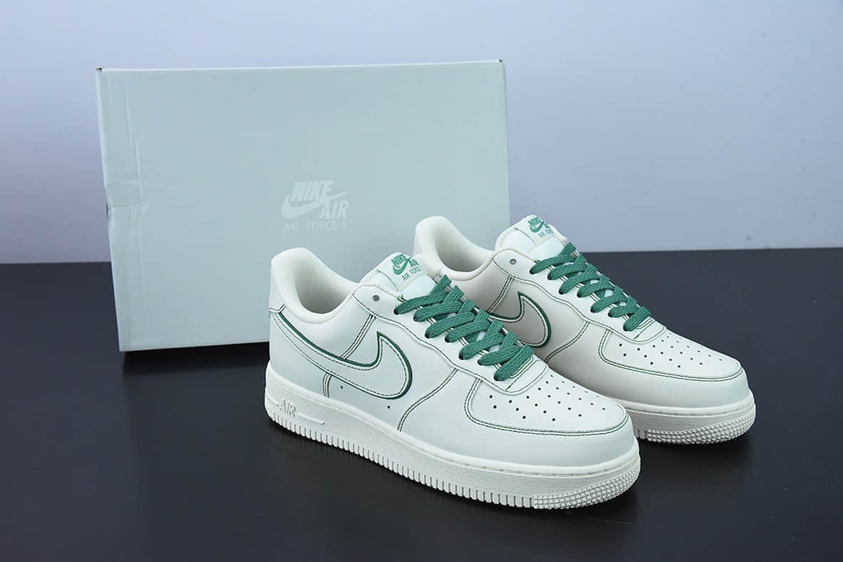 耐克Nike Air Force 1 Low 白绿满天星空军一号低帮休闲板鞋纯原版本 货号：315122-505
