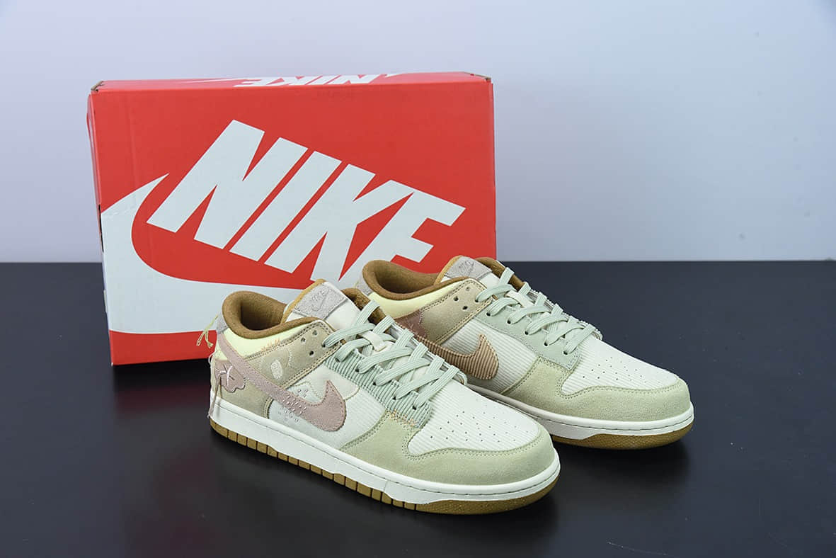 耐克Nike Dunk Low “Bright Side” 拼接灯芯绒扣篮系列低帮休闲运动滑板板鞋纯原版本 货号:DQ5076-121