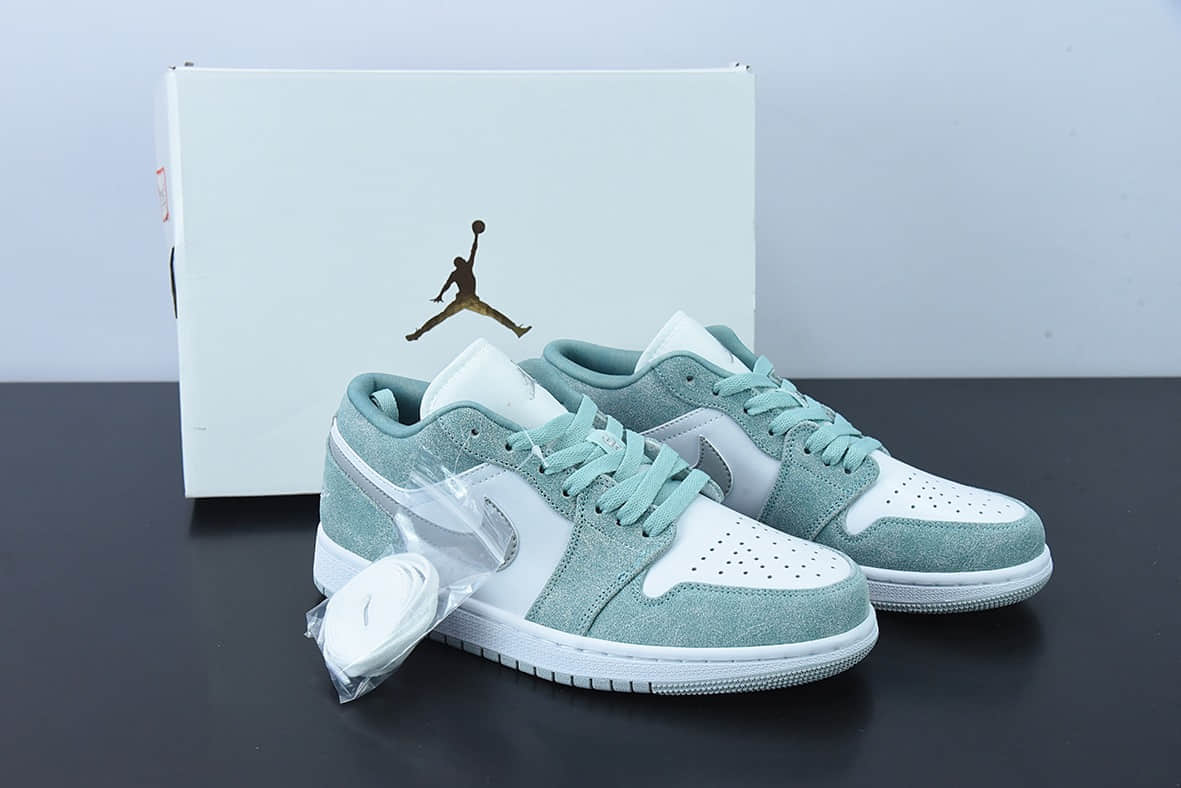 乔丹Air Jordan 1 Low New Emerald AJ1 乔1翡翠蓝复古篮球鞋纯原版本 货号:DN3705-301