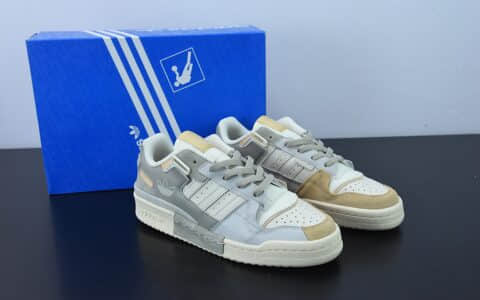 阿迪达斯Adidas Forum 84 Low 米灰色三叶草低邦经典魔术贴复古板鞋纯原版本 货号:GX4547