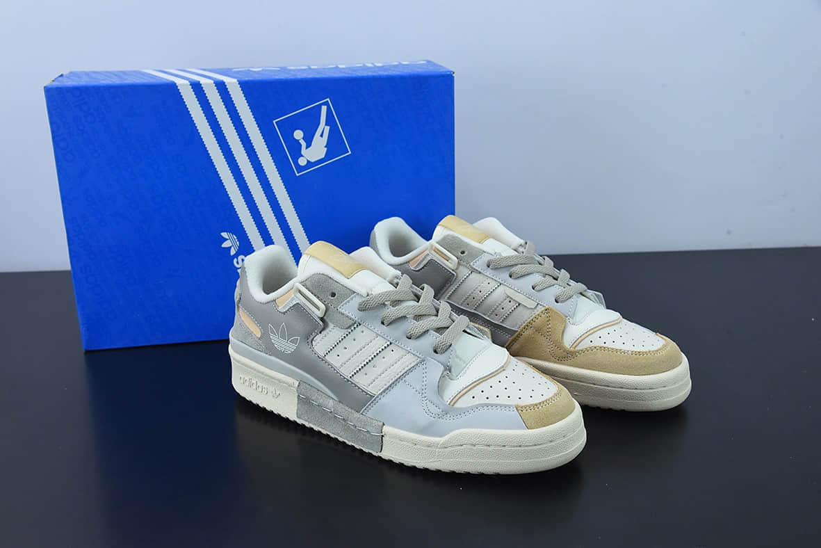 阿迪达斯Adidas Forum 84 Low 米灰色三叶草低邦经典魔术贴复古板鞋纯原版本 货号:GX4547