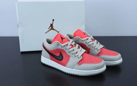 乔丹Air Jordan 1 AJ1 灰粉红防红外线低帮男女休闲球鞋纯原版本 货号：DC0774-060