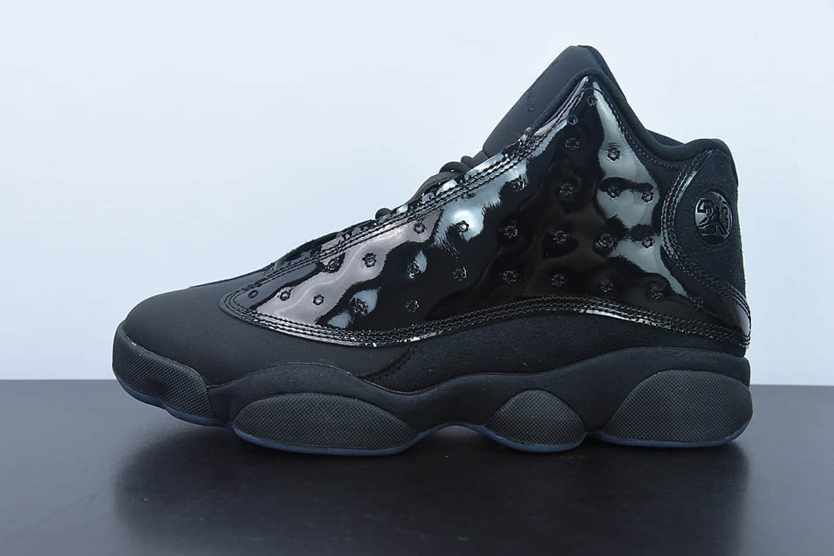 乔丹Air Jordan 13 Cap and Gown AJ13黑猫漆皮毕业典礼礼帽高帮篮球鞋纯原版本 货号：414571-012