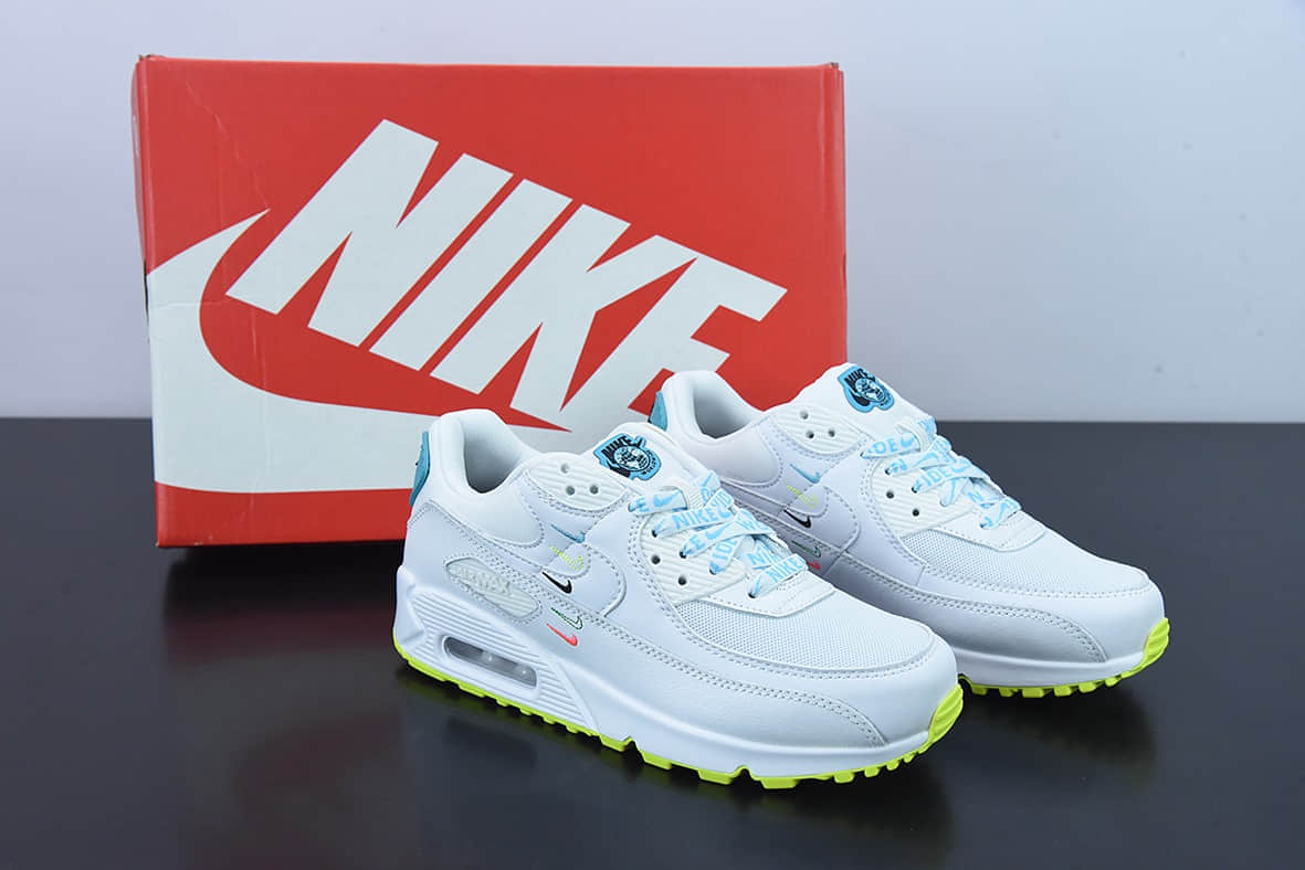 耐克Nike Air Max 90 SE“ Worldwide”全新配色白蓝气垫复古跑鞋纯原版本 货号:CK7069-100