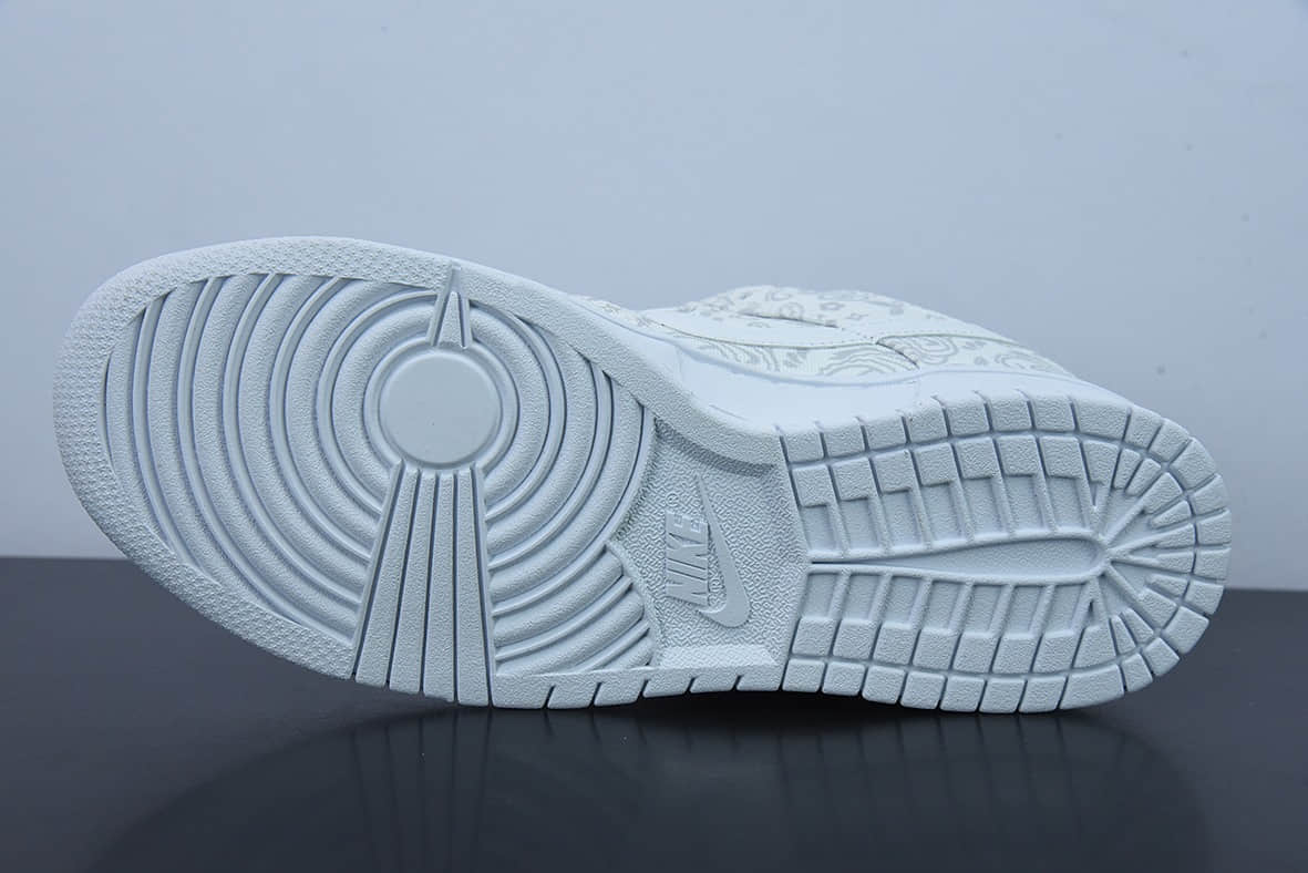 耐克Nike Dunk Low SB 「White Paisley」白色腰果花帆布款低帮滑板鞋纯原版本 货号:DJ9955-100