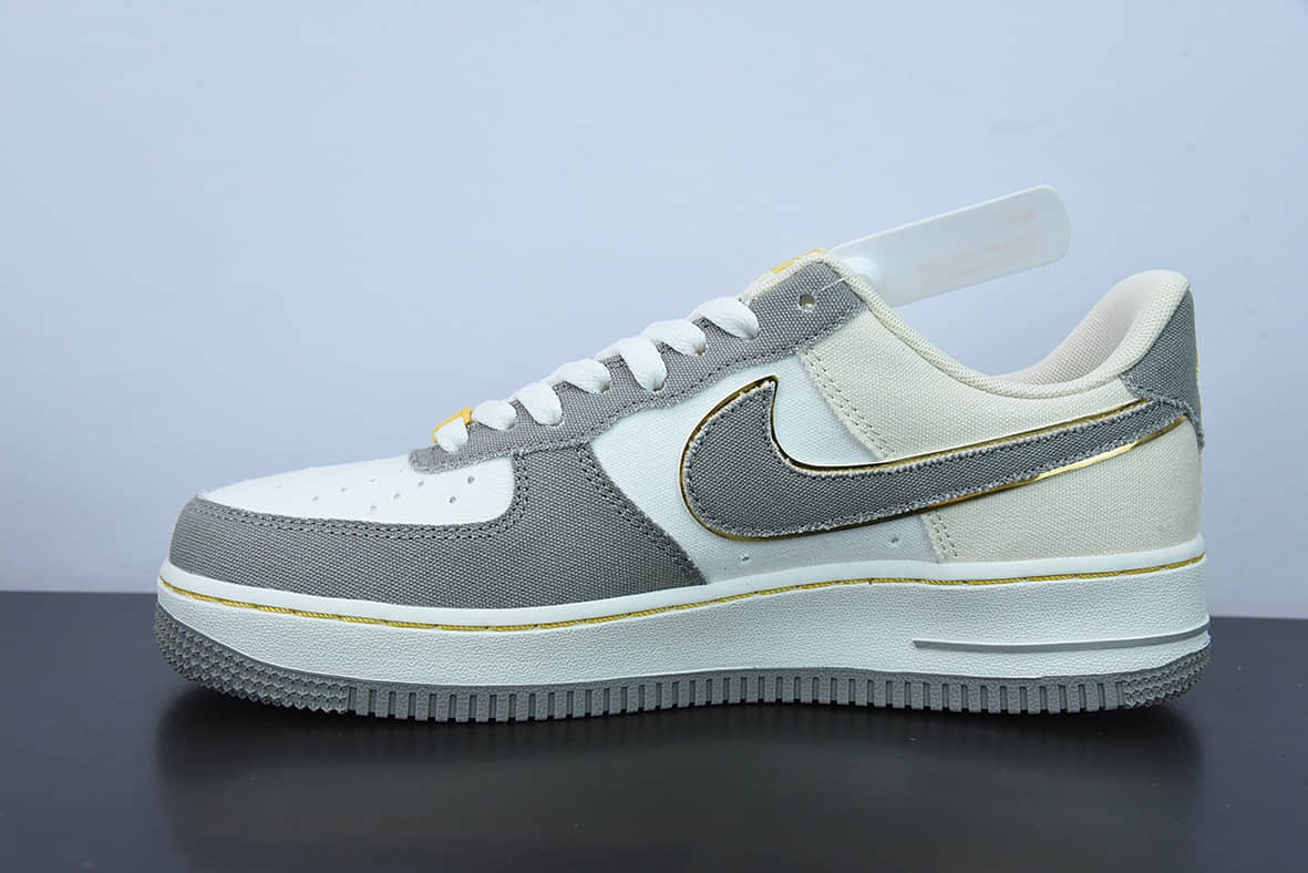 耐克Nike Otomo Katsuhiro x Nk Air Force 1’07 LV8 LowSteamboy OST帆布深灰米白黄金星空军一号低帮休闲板鞋纯原版本 货号:315122-666