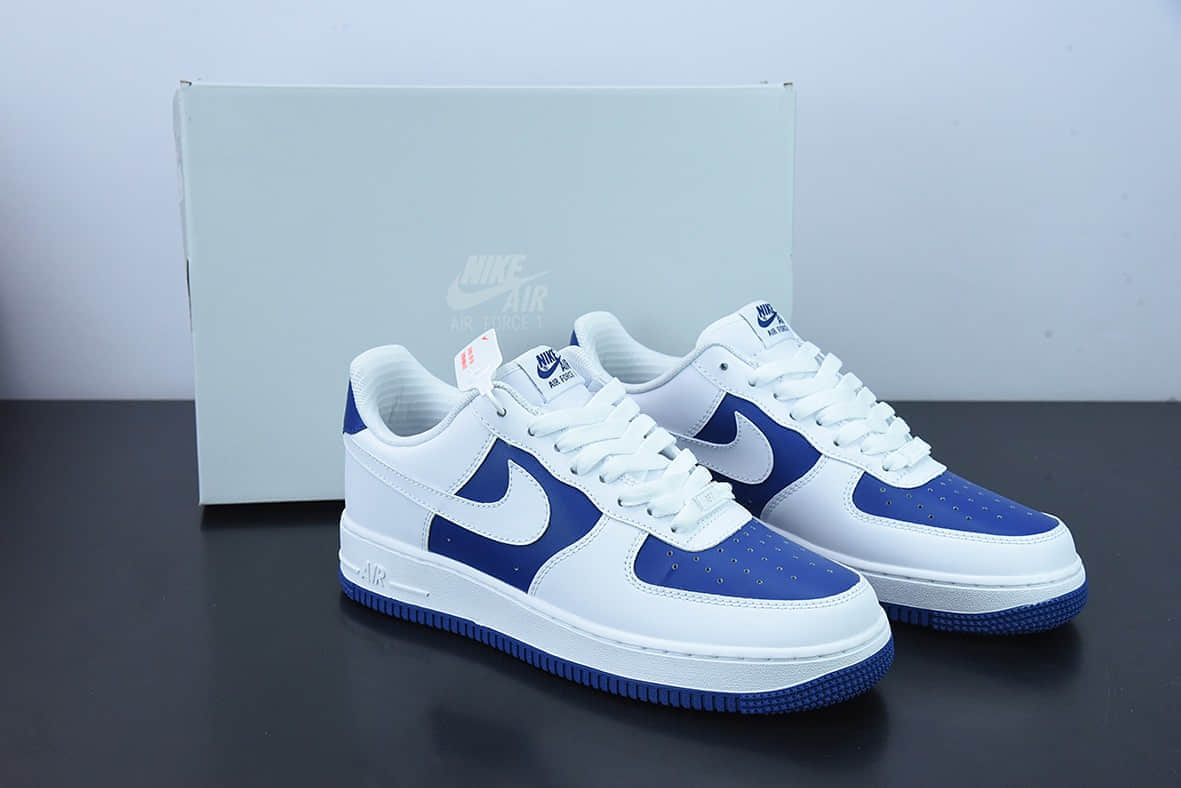 耐克Nike Air Force 1 Low 白蓝拼接空军一号低帮运动休闲板鞋纯原版本 货号：DA4093-101
