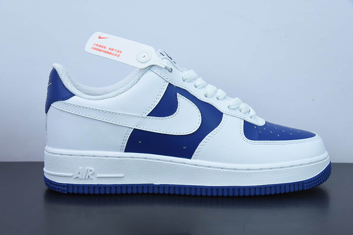 耐克Nike Air Force 1 Low 白蓝拼接空军一号低帮运动休闲板鞋纯原版本 货号：DA4093-101
