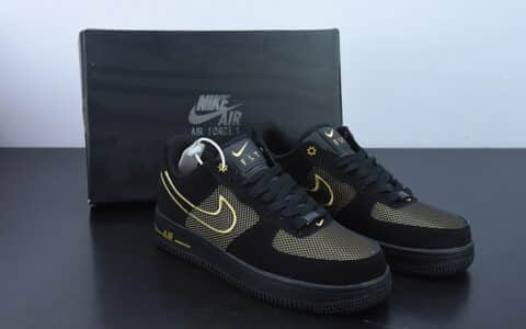 耐克Nike Air Force 1 Low 黑金满天星空军一号低帮百搭休闲板鞋纯原版本 货号:DM8077-001