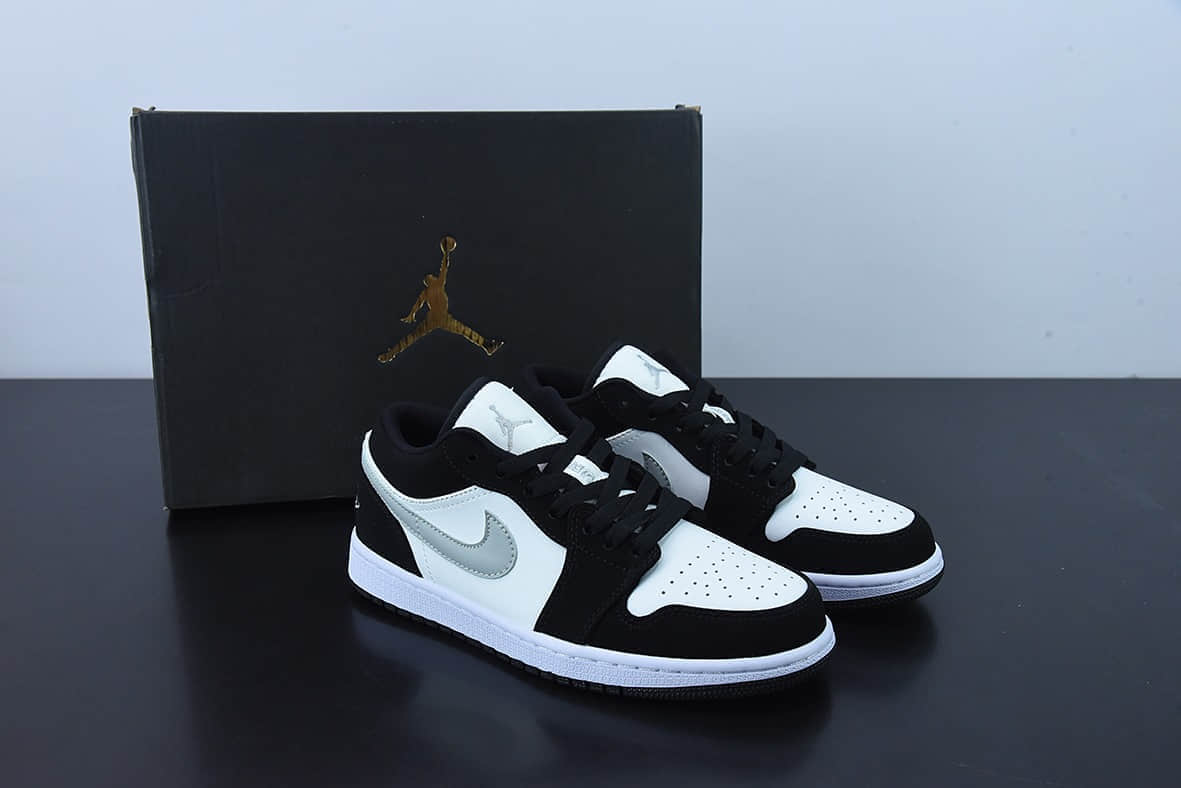 乔丹Air Jordan 1 Low New Emerald 磨砂黑白低帮经典复古文化休闲运动篮球鞋纯原版本 货号:552780-018