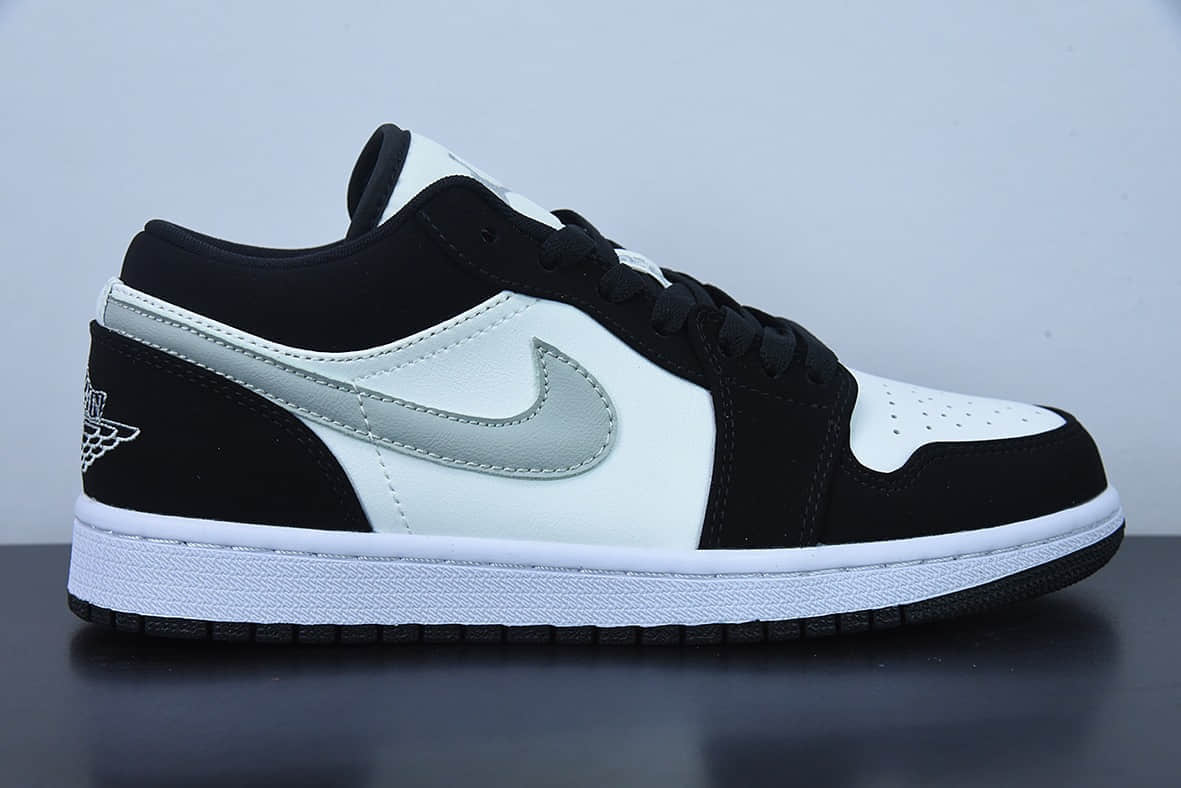 乔丹Air Jordan 1 Low New Emerald 磨砂黑白低帮经典复古文化休闲运动篮球鞋纯原版本 货号:552780-018
