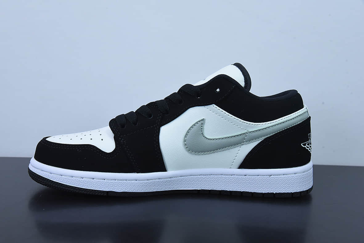 乔丹Air Jordan 1 Low New Emerald 磨砂黑白低帮经典复古文化休闲运动篮球鞋纯原版本 货号:552780-018